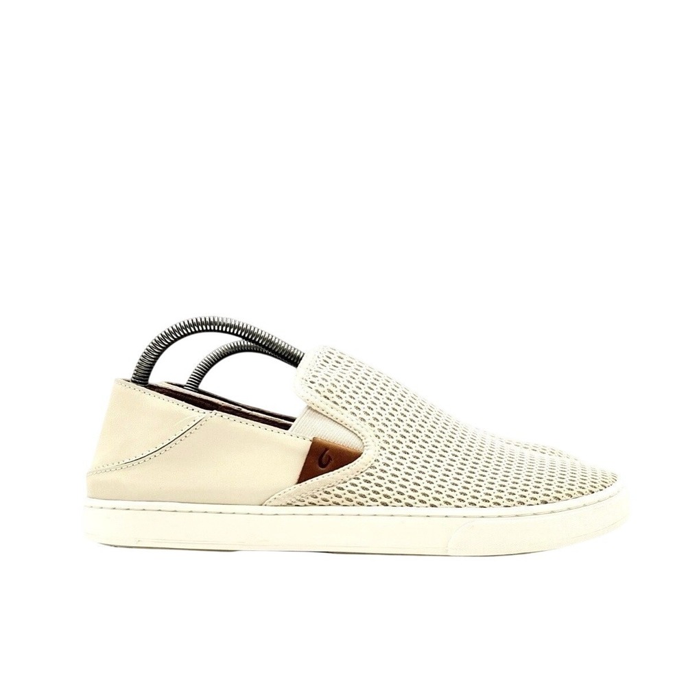 OluKai Pehuea Womens 11 Beige Mesh Slip On Sneakers‎ Drop-In Heel 20271-2020